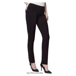 NWT White House Black Market The Effortless Slim Black Trouser Work Pants Size 4